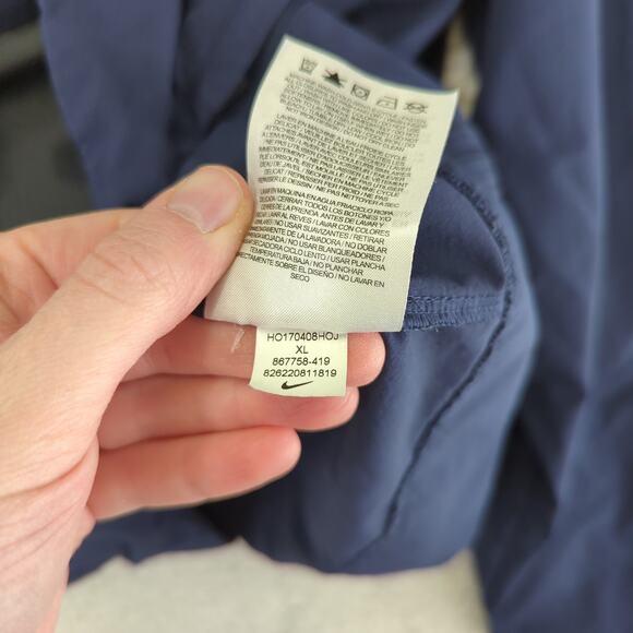 Nike Basketball Hyper Elite Dri-Fit Jacket Vented Bomber Navy Blue Men's Size XL - Picture 9 of 9